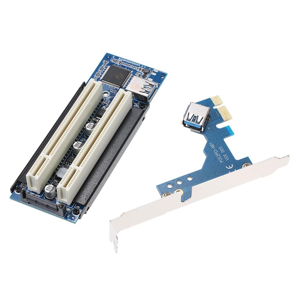 PCI-E to PCI Adapter Card PCI-E to Dual PCI Slot Expansion Card Support Capture Card/Golden Tax