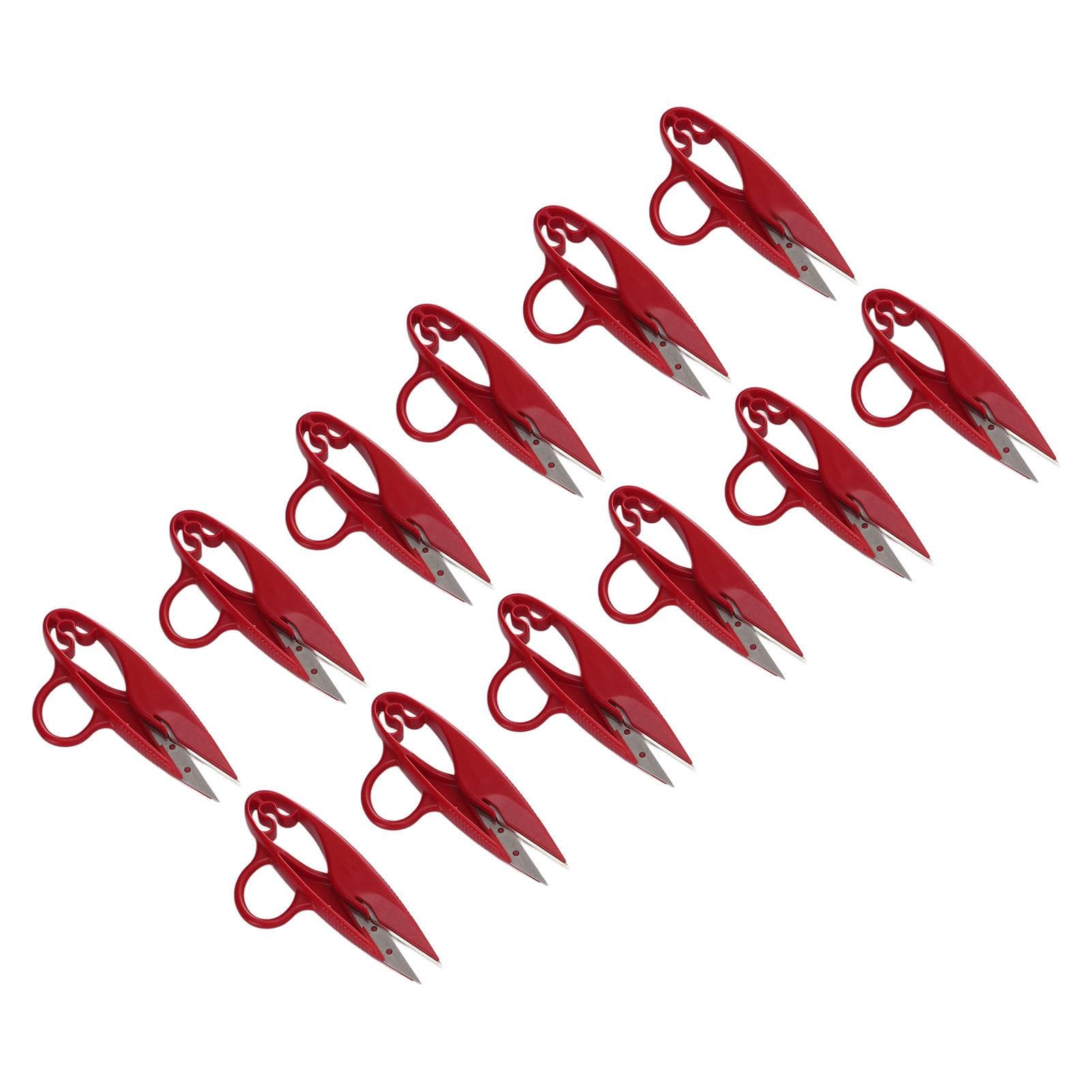 12Pcs Yarn Thread Snips Multifunction Stainless Steel Blade Quick Clip Portable Mini Sewing