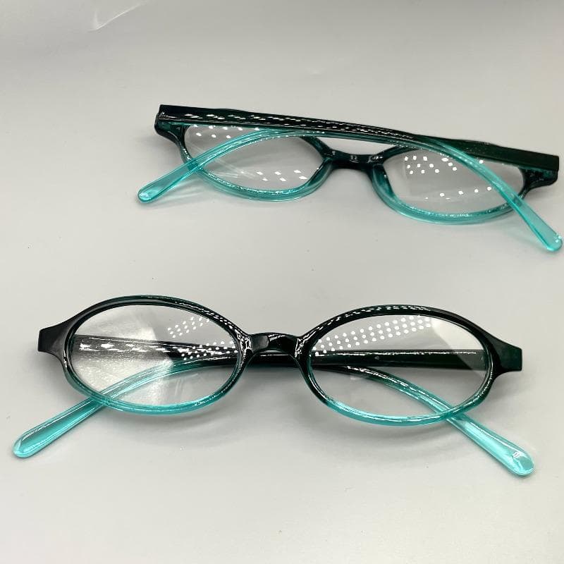 1/2PCS Anime Street Photography Gradient Green Plain Glasses Teacher Beauty Style Concave Styling