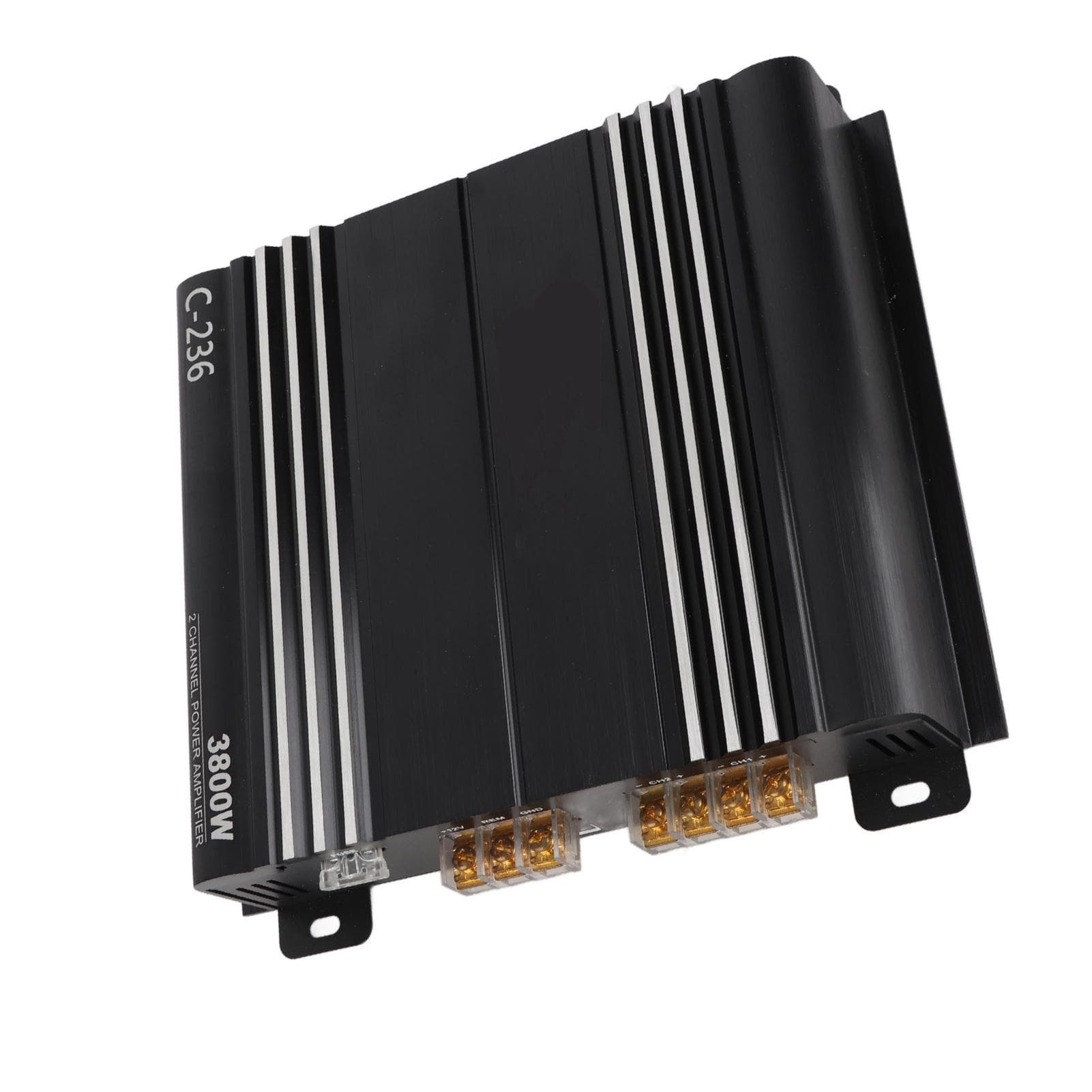 Car Audio Power Amplifier 90dB Speaker Amp Monoblock Metal Black Universal Accessory