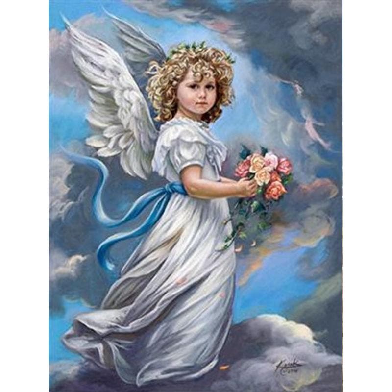 5D Diamond Painting Religions Series Angel Baby Christ Full Round Diamond Embroidery 20X30CM