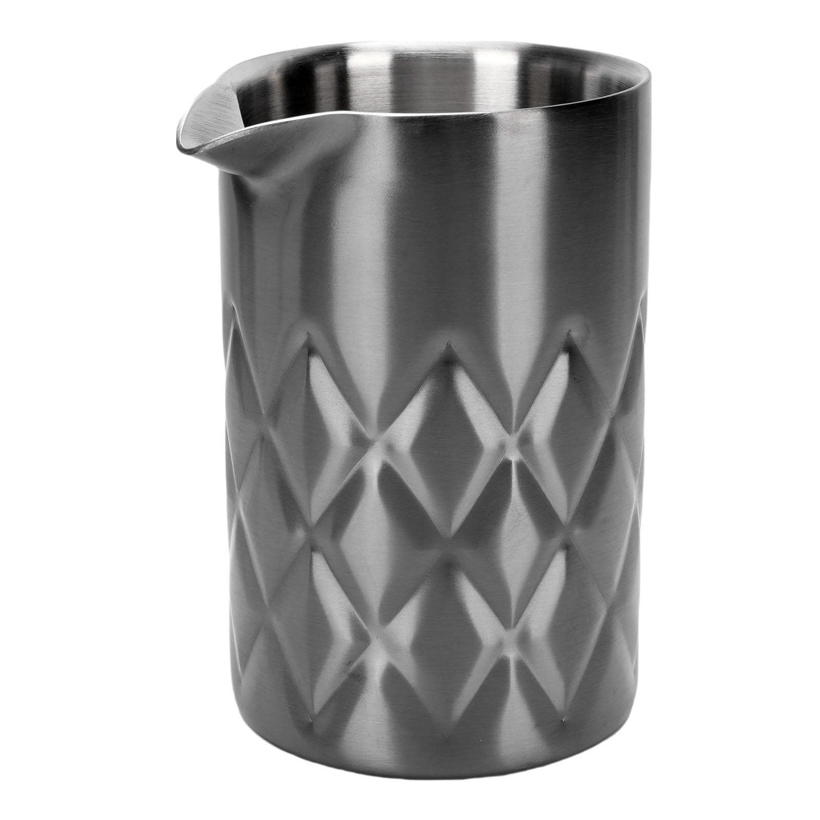 Cocktail Mixing Glass 540ml Double Walled 304 Stainless Steel Pitcher Design Bartending Glasses L(for 6.5-9kg)