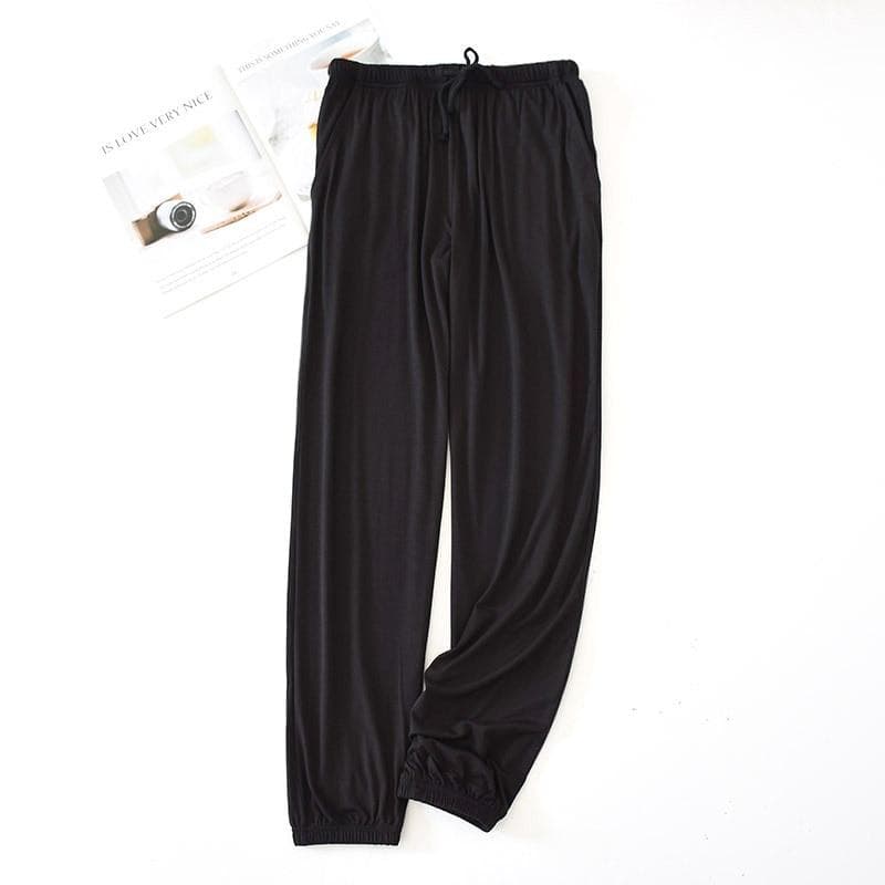 Japanese new spring and autumn men's pajamas men's modal home pants tapered pants elastic loose large size trousers pajama pants XXXXL