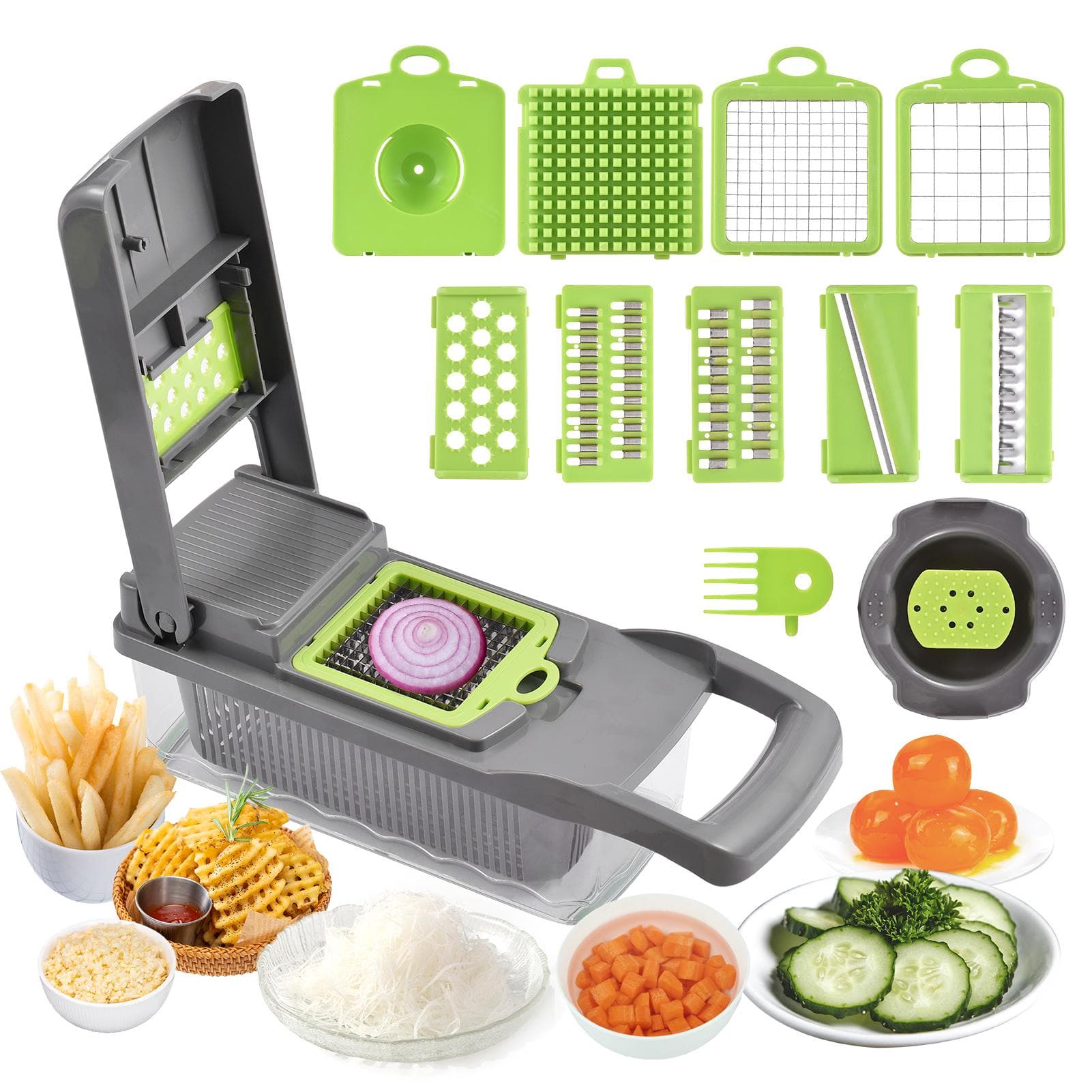 Vegetable Chopper Cutter Multifunctional Food Veggie Onion Chopper Kitchen Composite Tool Slicer