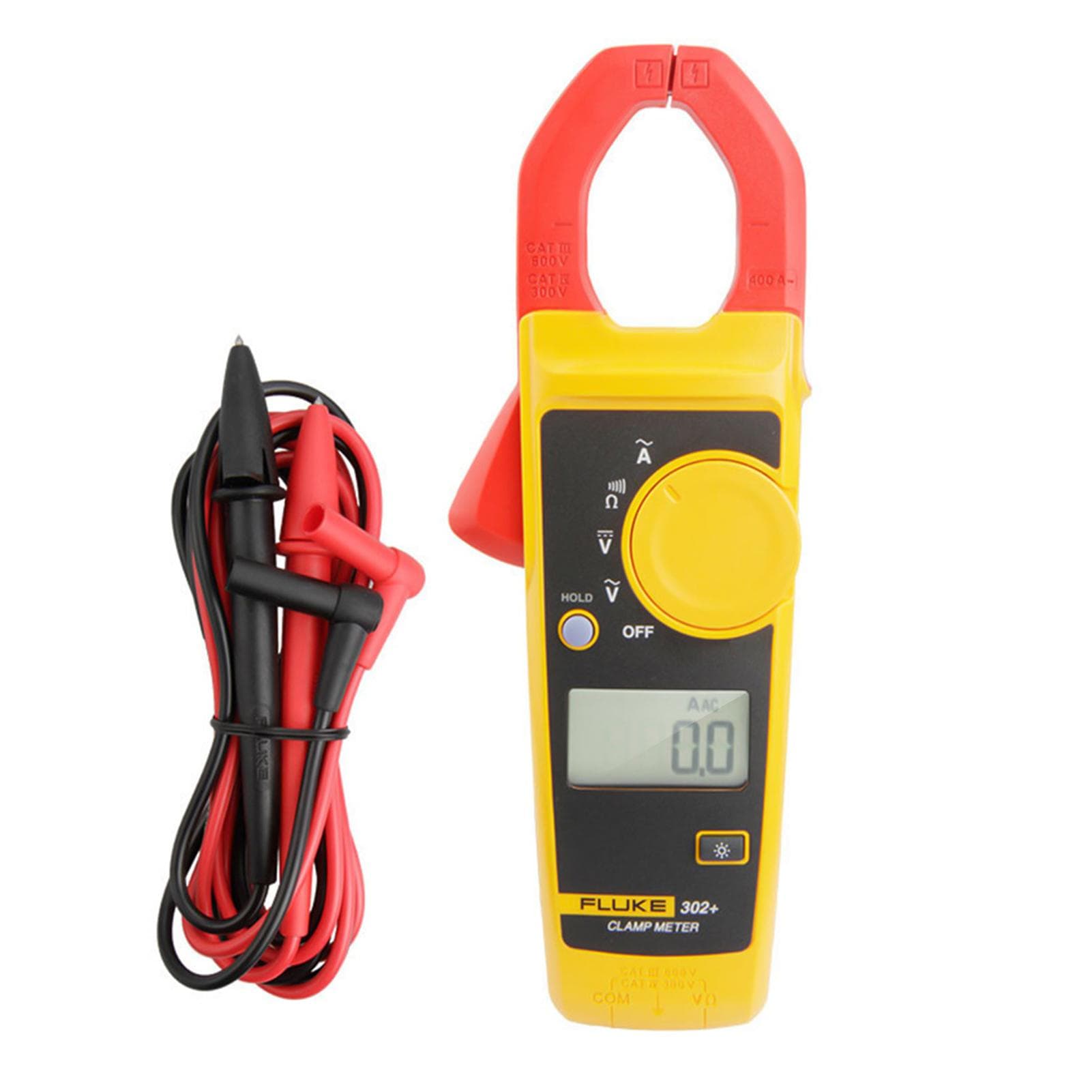 FLUKE F305 Handheld Clamp Meter LCD Display Digital Clamp Multimeter Clamp Type Universal Meter F302 orange