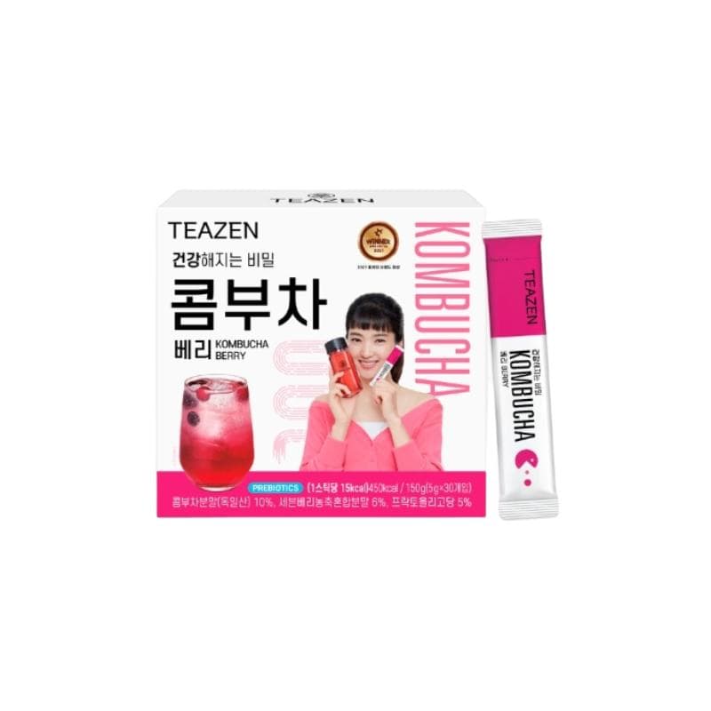 BTS’ Jungkook Teazen Kombucha 8 Flavor 5g 30 Sticks Per Box Berry flavor 30sticks