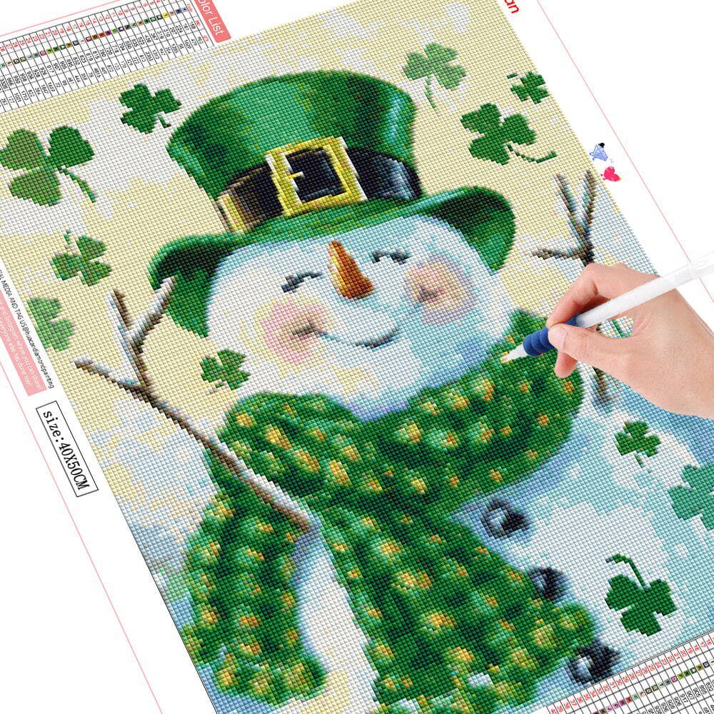 5d Diy Diamond Embroidery Snowman Diamond Painting Winter Cross Stitch 20X30CM
