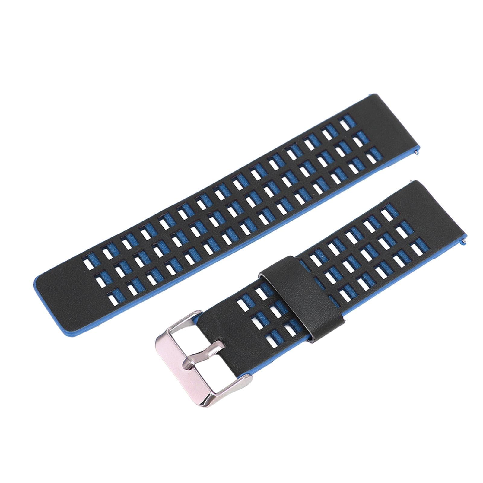 Leather Band Compatible for Realme Watch 2 Replacement 22mm Watch Band Strap Bracelet blue