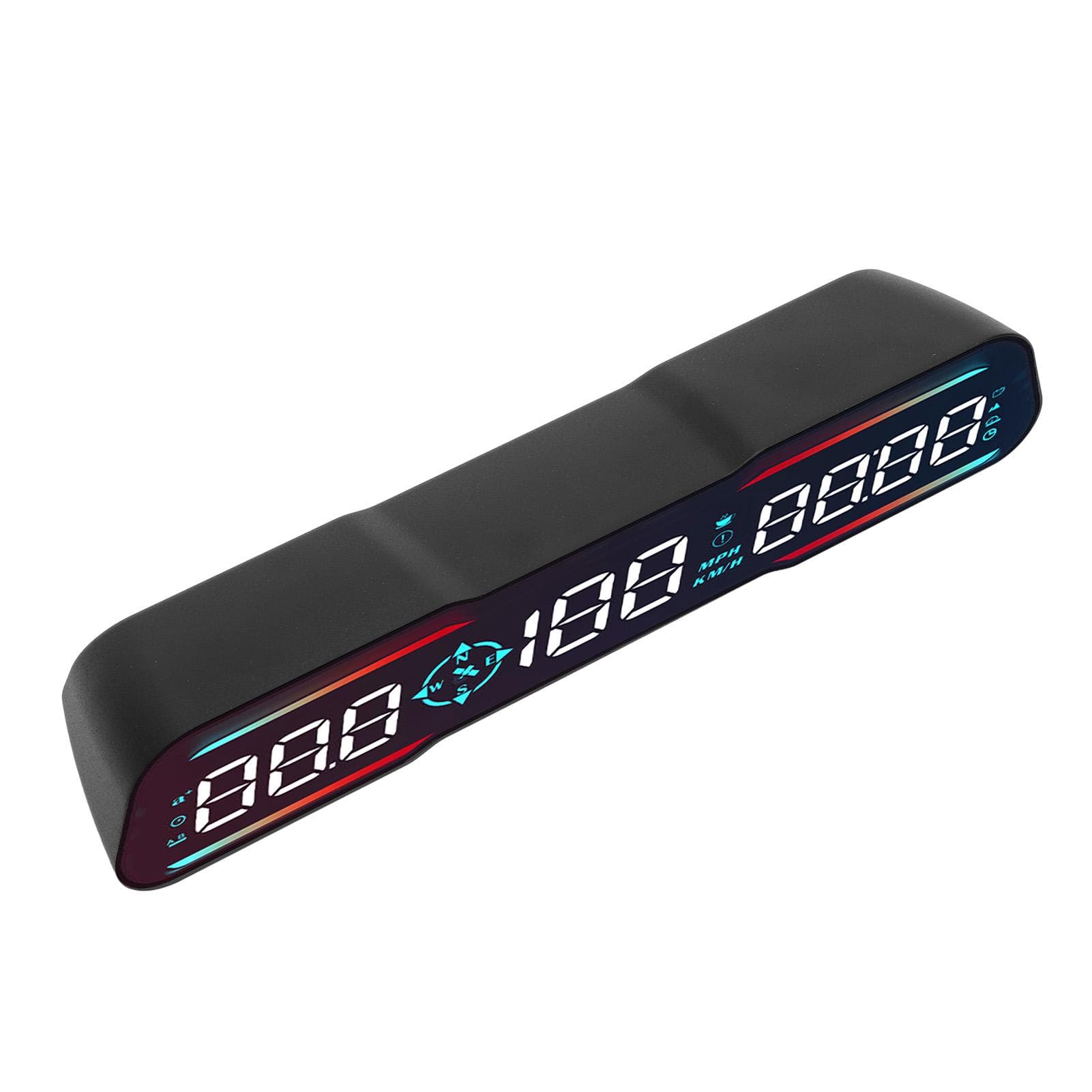 7 Inch Car LED HUD Display Time Speedometer Display Over Speed Warning Fatigue Driving Reminder