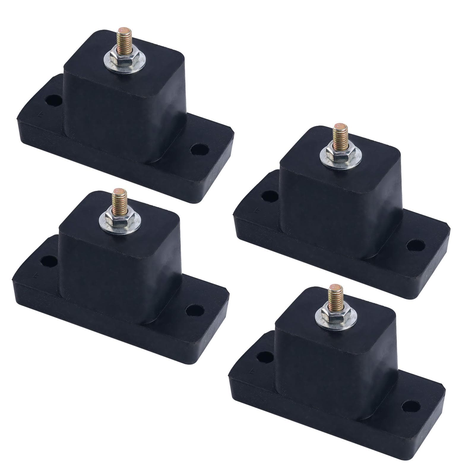 Air Conditioner Rubber Vibration Mounting Bracket Shock Absorbing Anti-Vibration Isolator Pads 4Pack black