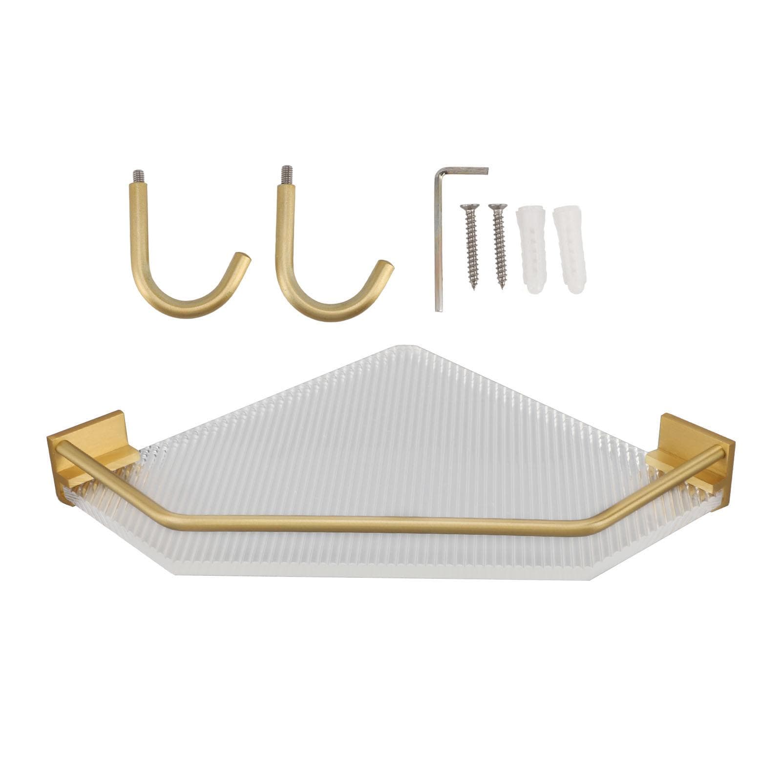Acrylic Wall Mounted Corner Shelf Punch Free Acrylic Wall Mounted Floating Shelf Bathroom Kitchen