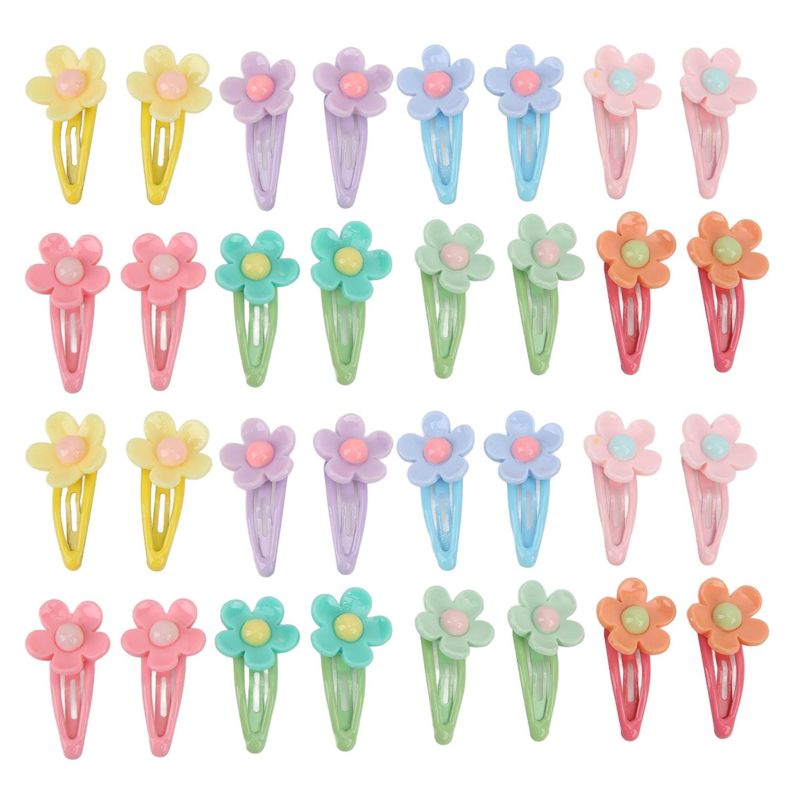 32pcs Plastic Pet Flower Hair Clips Stylish Dog Hairpins Grooming Accessories for Daily Wear