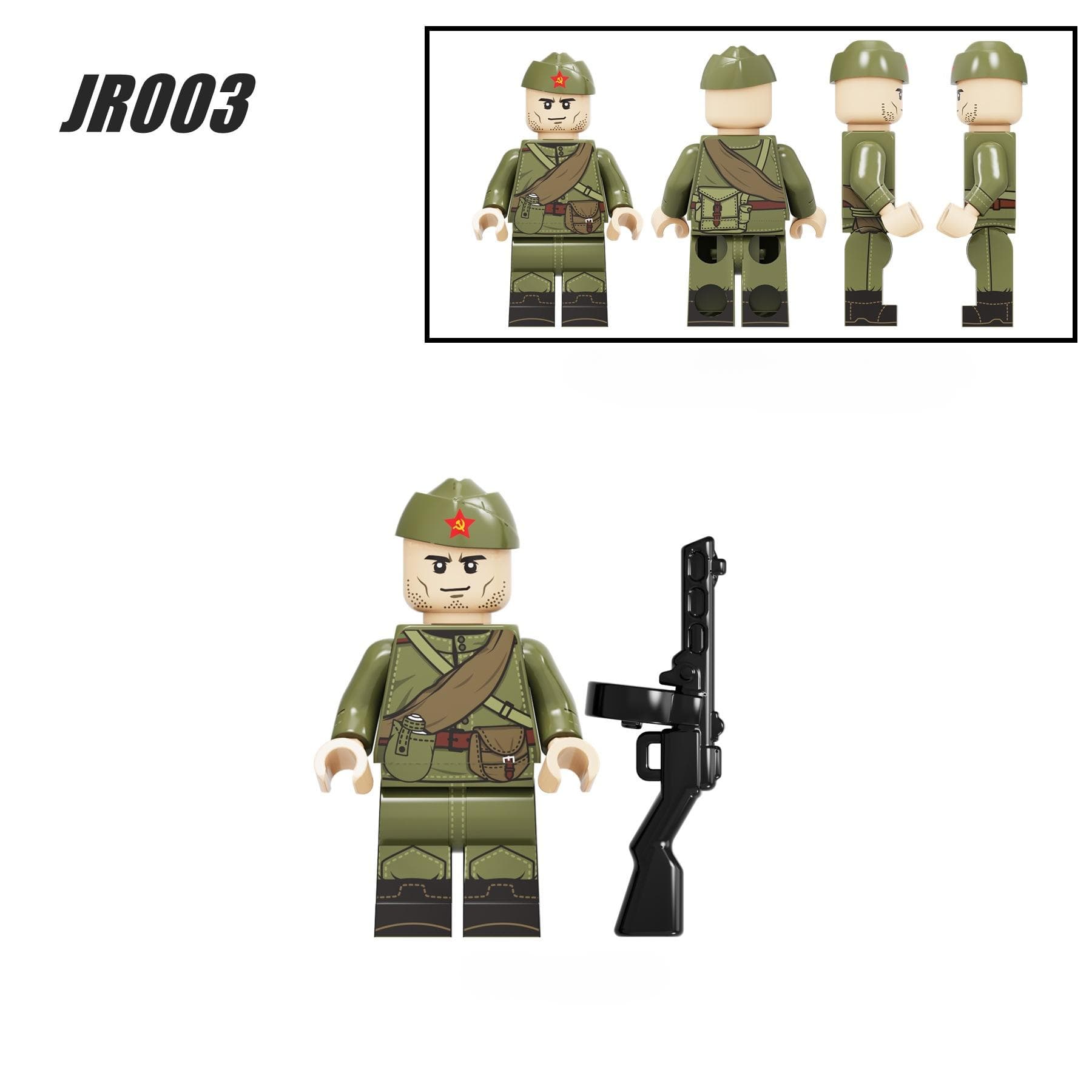 Moc Ww2 Military Army Mini Figure Guns Kids Blocks Toys Gift Boys