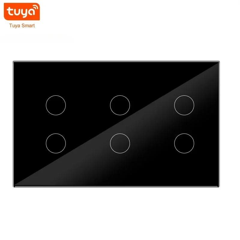 Melery WIFI Tuya Smart 4/5/6 Gang Light Switch Touch Glass Panel Wireless Wall Switch Alexa Google Home Voice Remote Control CHINA