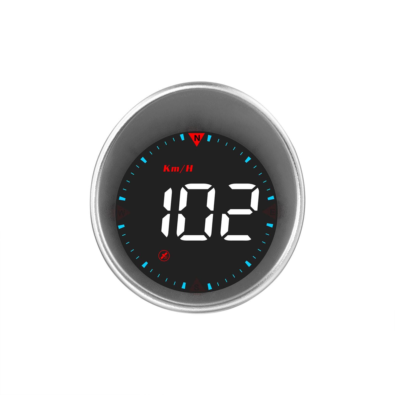 Car HUD Car Head-up Display Digital Speedometer Display Driving Mileage, Compass Angle, Overspeed black