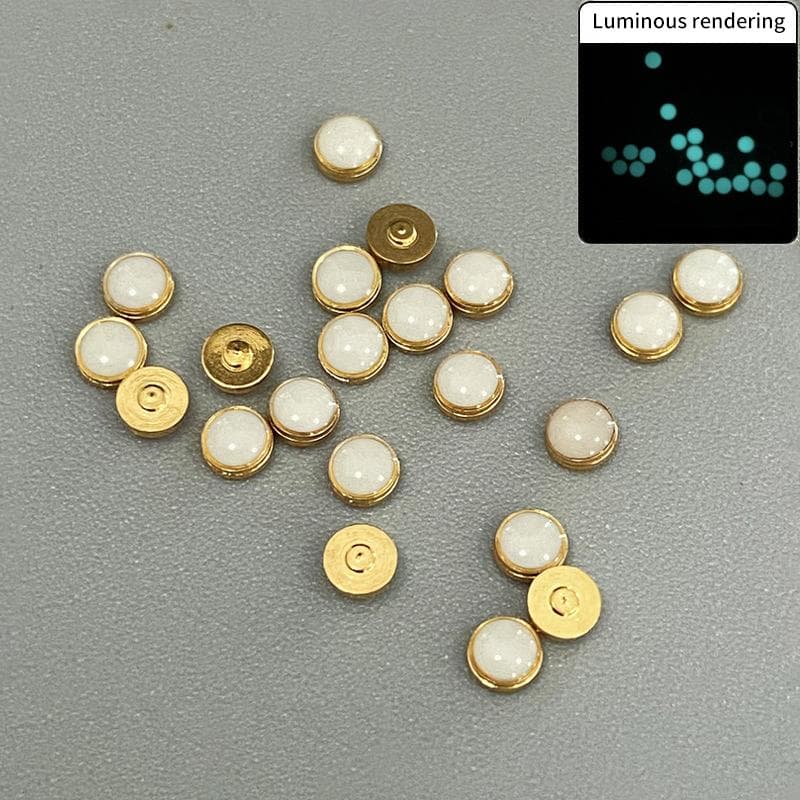 White Beads Blue Green Luminous Pip Watch Bezel Insert 12 O’Clock Lume Pearl Dot Mod Parts Replacement Spare Accessories F