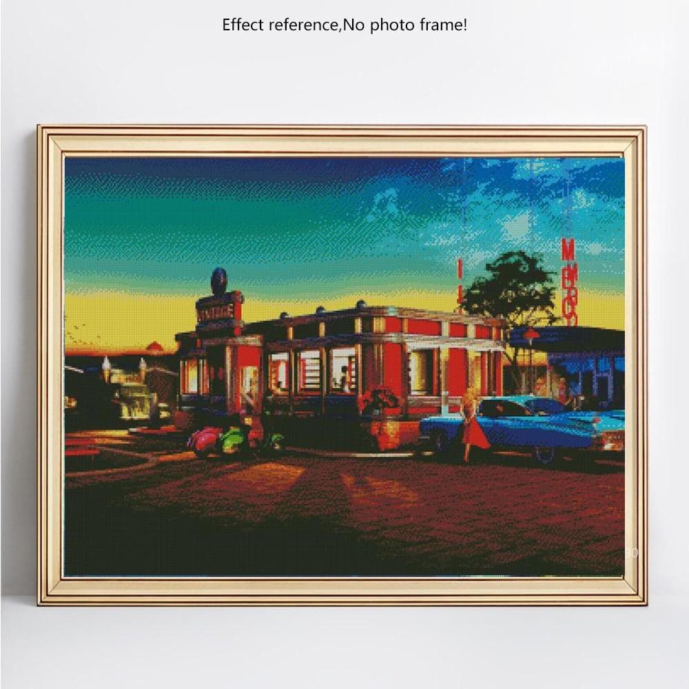 Diamond Mosaic Sale Scenic Diamond Embroidery Full Display Scenery 5d Diy Diamond Painting 20X30