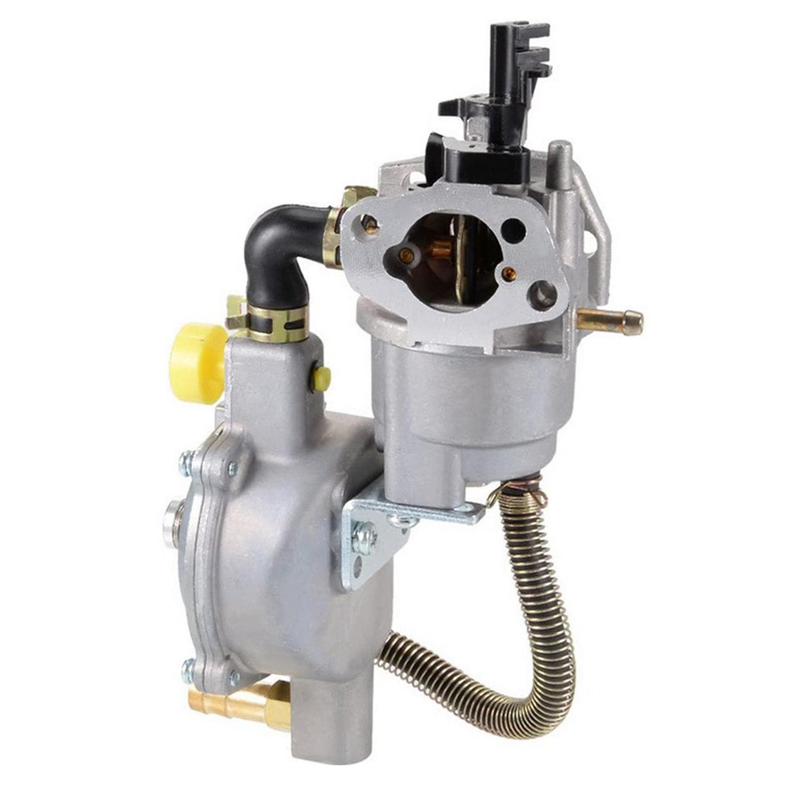 42mm Carburetor Dual Fuel Gasoline Generator LPG Carburetor Compatible with 170F GX160 GX200 8HP silver