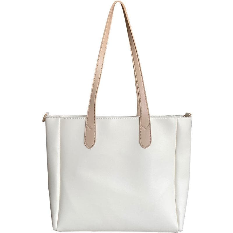 Popular Commuter Large Bags, Simple and Large-capacity Crossbody Bags, Women's Versatile Single-shoulder Tote Bags white