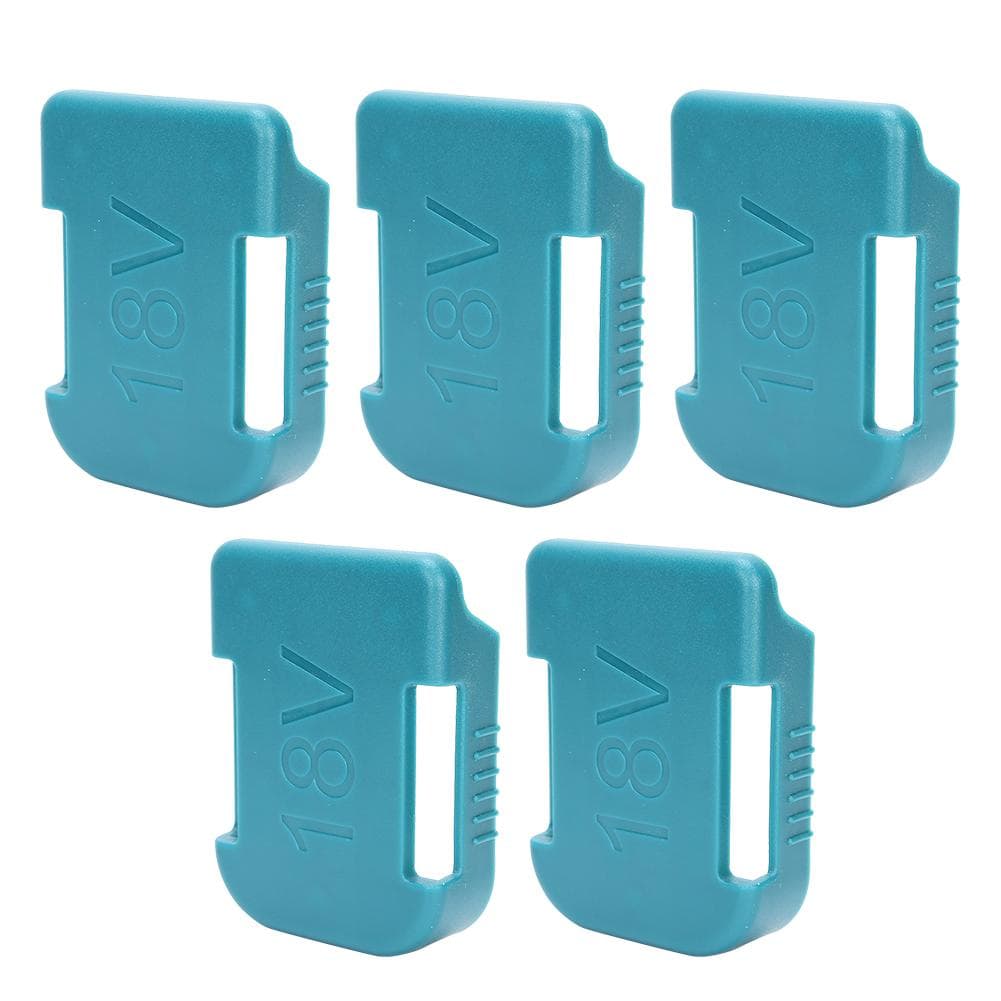 5PCS 18V Dual Using Dustproof Cover Lithium Battery Holder Slot for Bosch Green