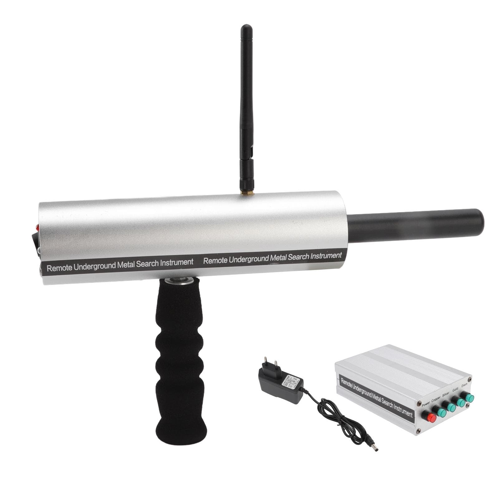 Underground Metal Detector Aluminum 15m Depth Silver 1 Antenna 1000m Range Metal Finder for