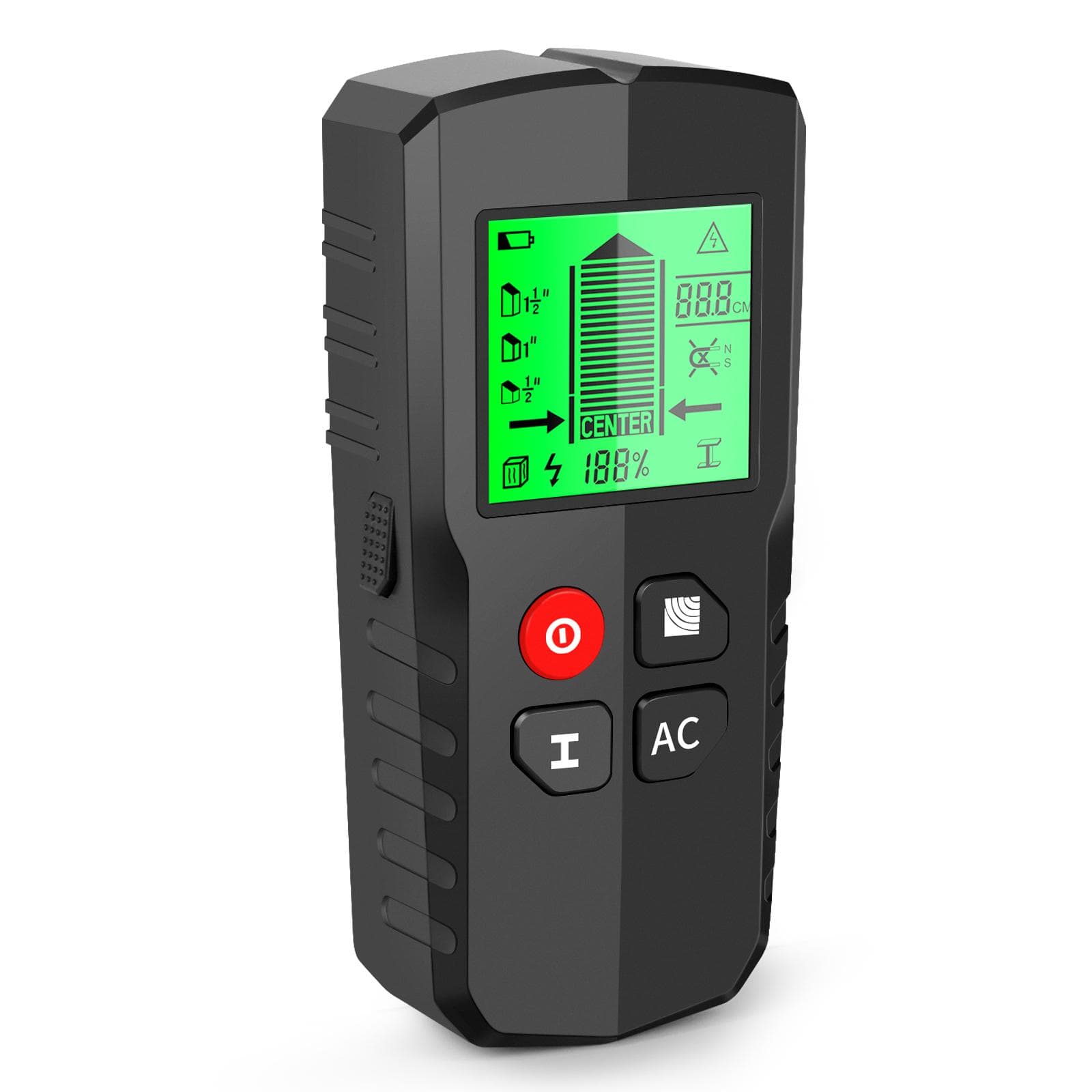 LCD Backlight Display Digital Wall Detector Metal Sensor Wood Stud Finder AC Cable Scanner Five multicolour