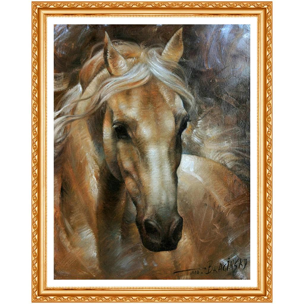 DIY 5D Diamond Cross Stitch Animal Series Needle Rhinestone Pasted  Horse Pattern Wall Decor 20X30CM