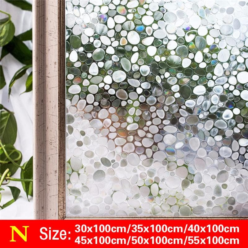 1Roll Home Decor Privacy Window Glass Film Sticker Stained 3D Decorative Self-adhesive Stickers 55x100cm