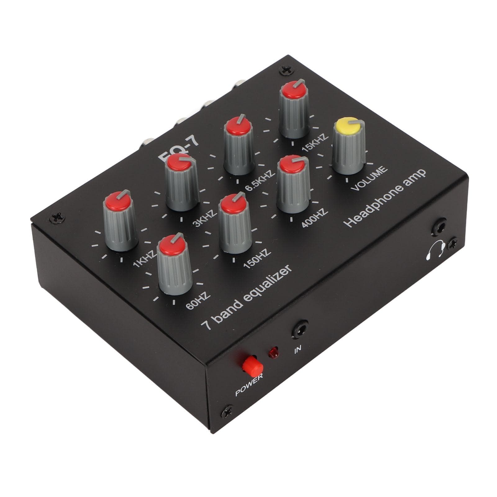7 Band Equalizer RCA Input Output Volume Adjustable 2 Channels Car Equalizer EQ Car Headphone EU Plug