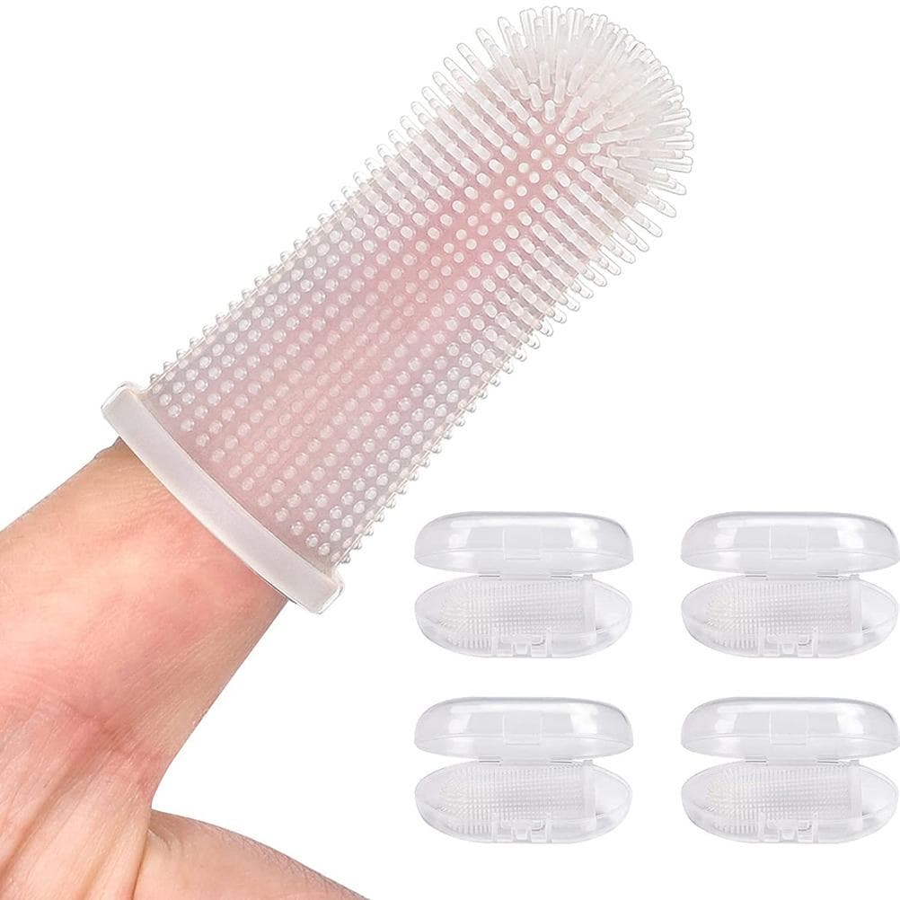 Soft Silicone Pet Finger Toothbrush Tooth Cleaner Dog Cat Tooth Cleaning Brush