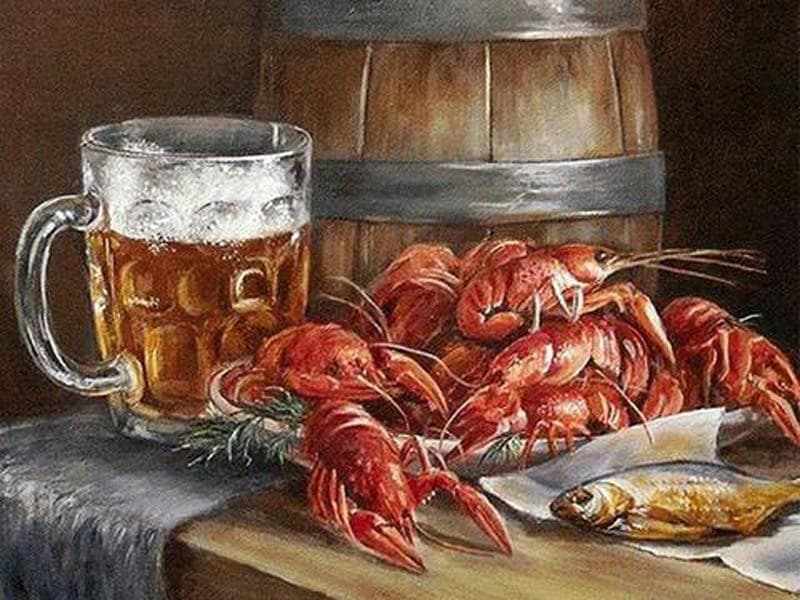 Diamond Painting Lobster And Beer Diy Diamond Embroidery Painting Rhinestones Embroidery Diamond 20X30CM