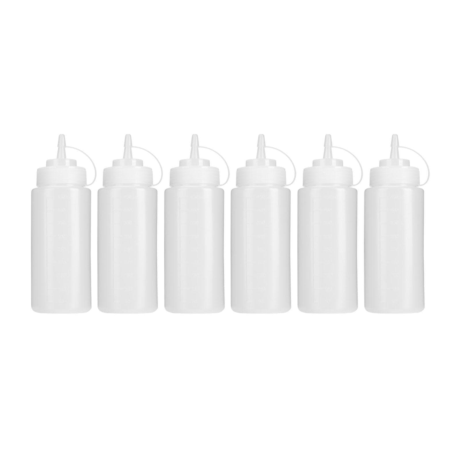 6Pcs 480ml Tomato Sauce Squeeze Bottle Salad Dressing Dispenser Household Kitchen Supplies