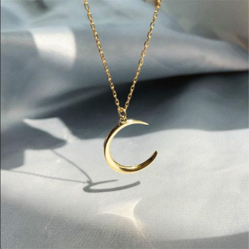 Necklace Woman Moon Chain Pendant Simplicity Necklaces For Female Jewelry Accessories Party Charm Gifts gold
