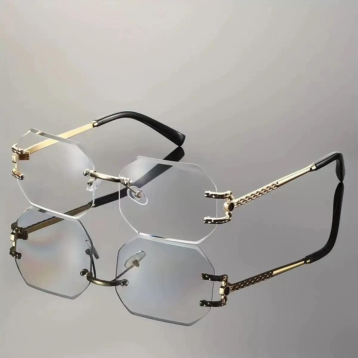 New Rimless Sunglasses Women Trendy Fashion UV Protection Shades Luxe Femme Lentes De Sol Mujer
