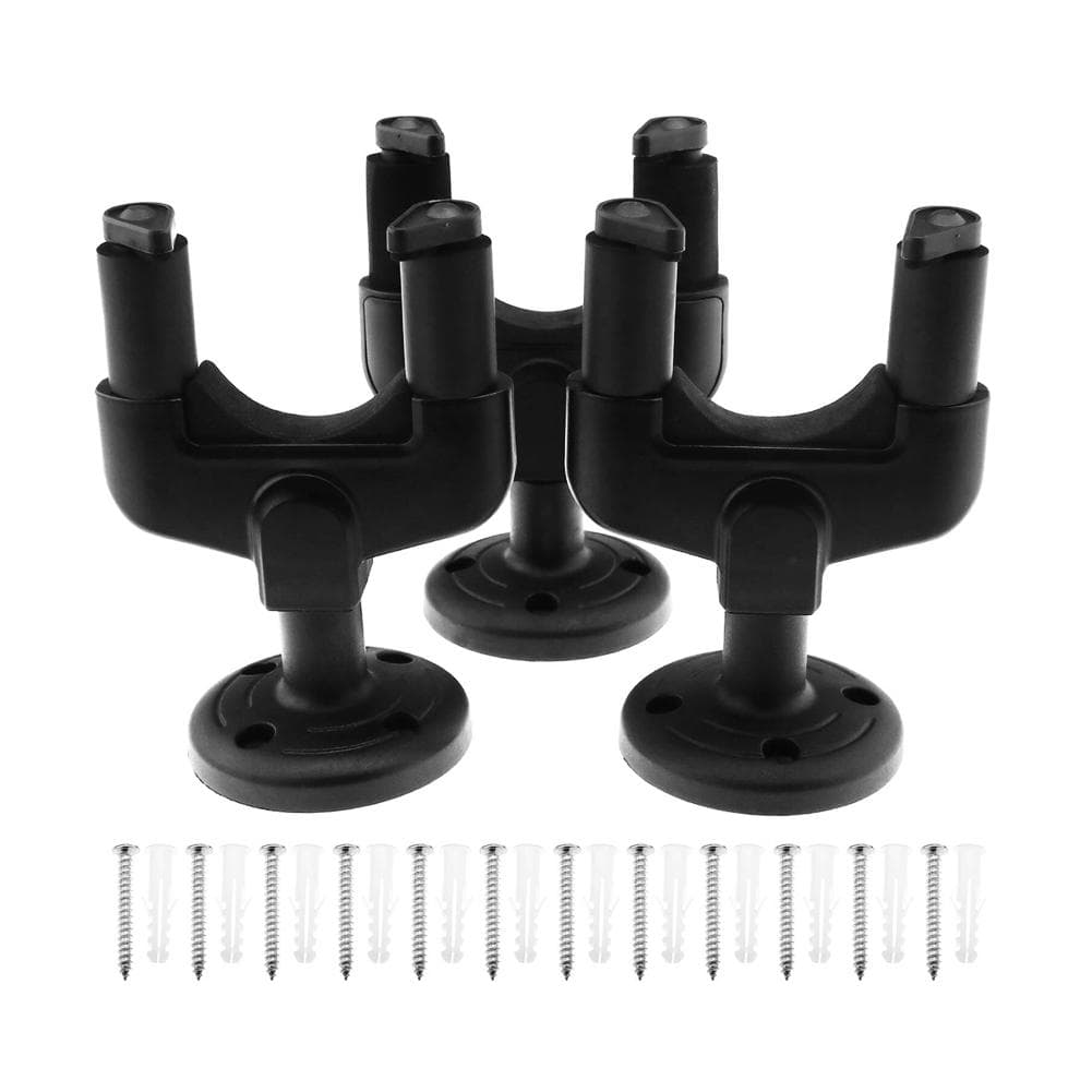 3pcs Electric Guitar Hanger Easy Install Guitars Holder Stand Wall Mount Rack for All Size Guitar black