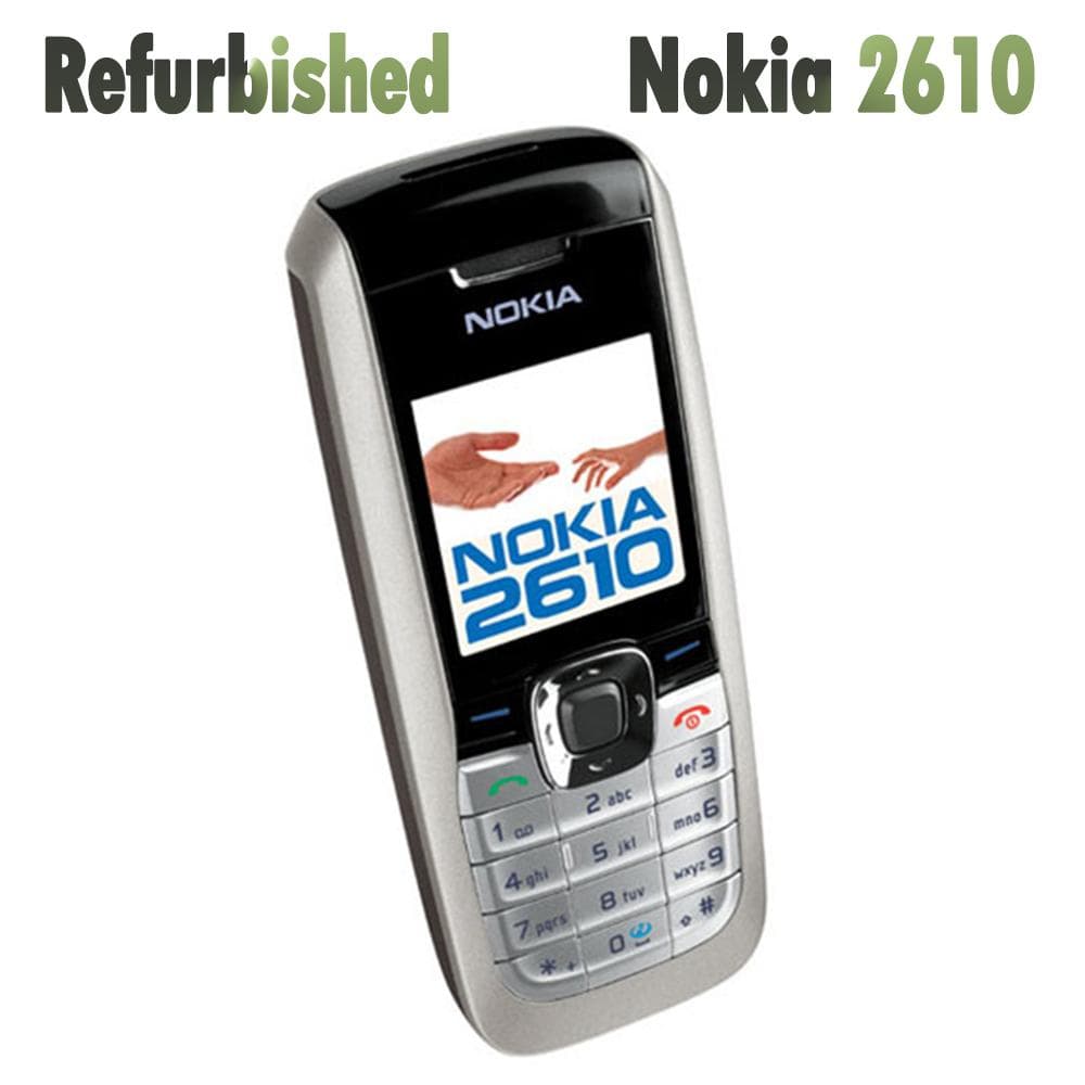 Refurbished Nokia Original unlocked 2610 Mobile Phone With 1 SIM simple set blue