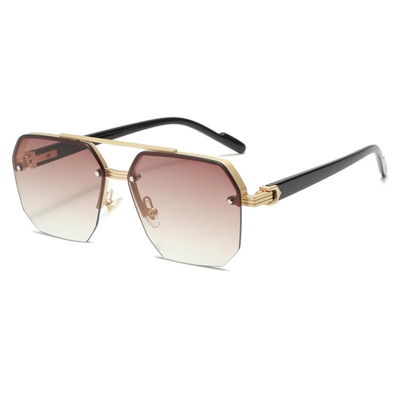 New Rimless Fashion Sunglasses for Women Men UV400 Gradient Lenses Summer Outdoor Beach Party Casual Designer Glasses