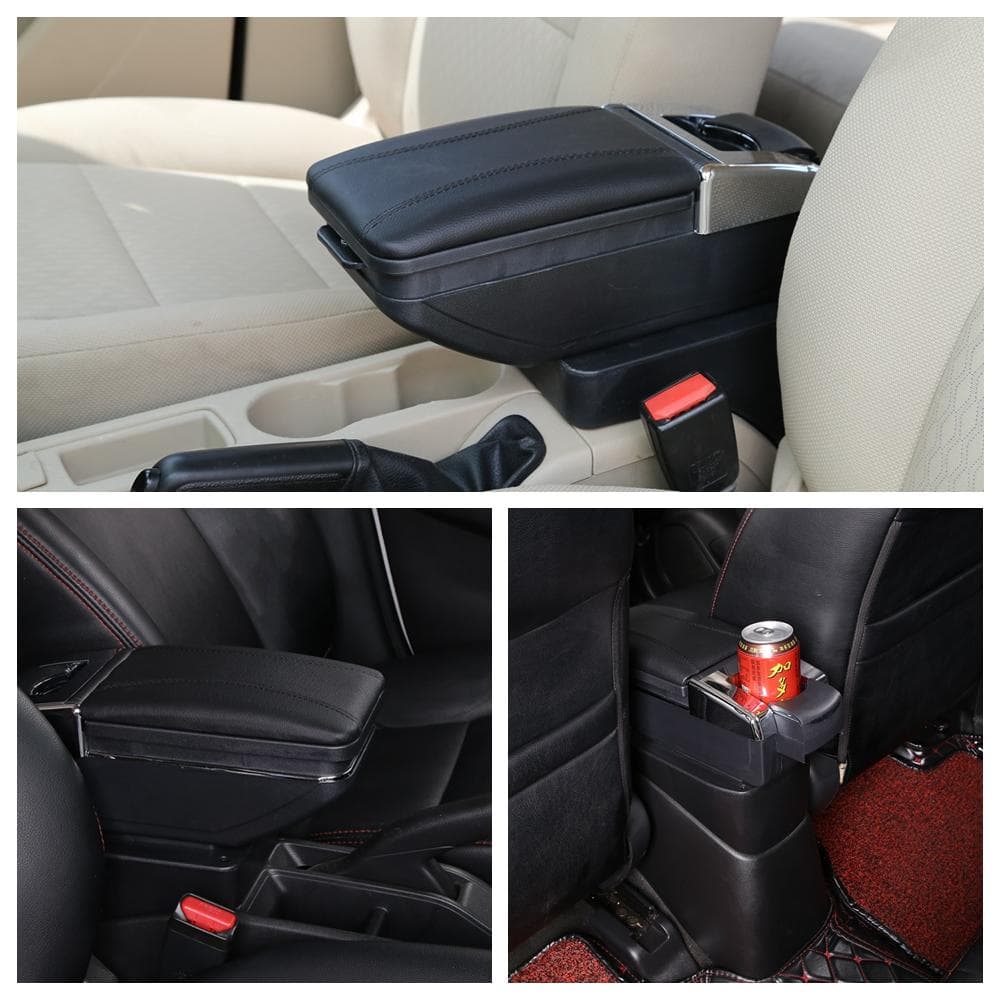 For Peugeot 2008 For Peugeot 208 Car Armrest Box 2019-2022 Retrofit Parts Interior Details Storage Accessories Rotatable black