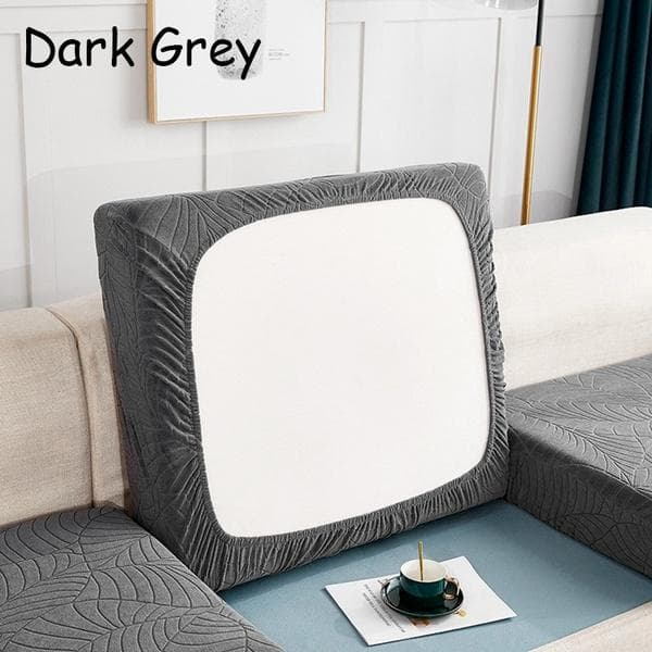 Multi-size Waterproof Sofa Seat Cover Jacquard Elastic Sofa Cushion Cover Sofa Cover 100-125cm dark gray