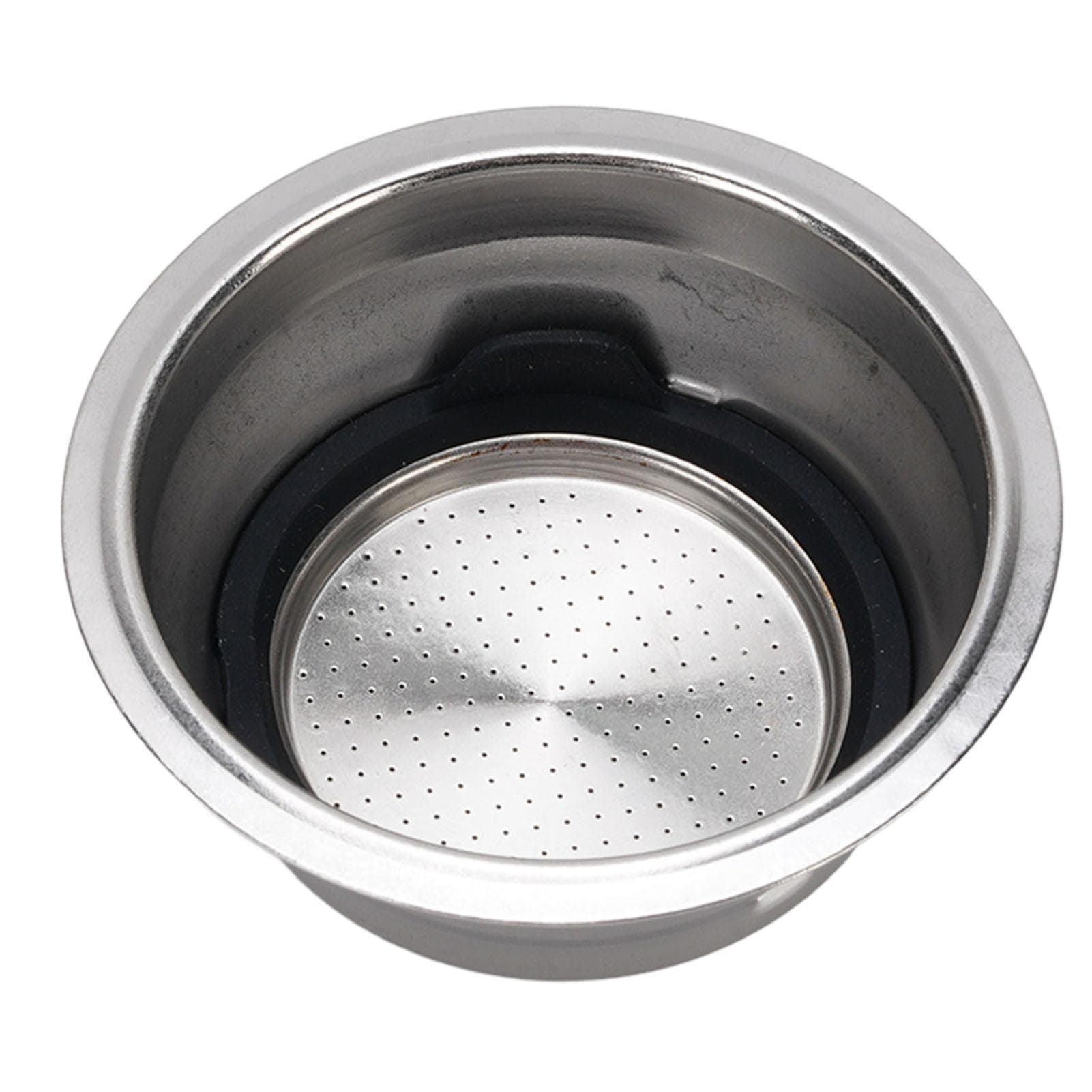 51MM Portafilter Basket Stainless Steel Portafilter Filter Basket with Silicone Washer for EC860 2 Cup