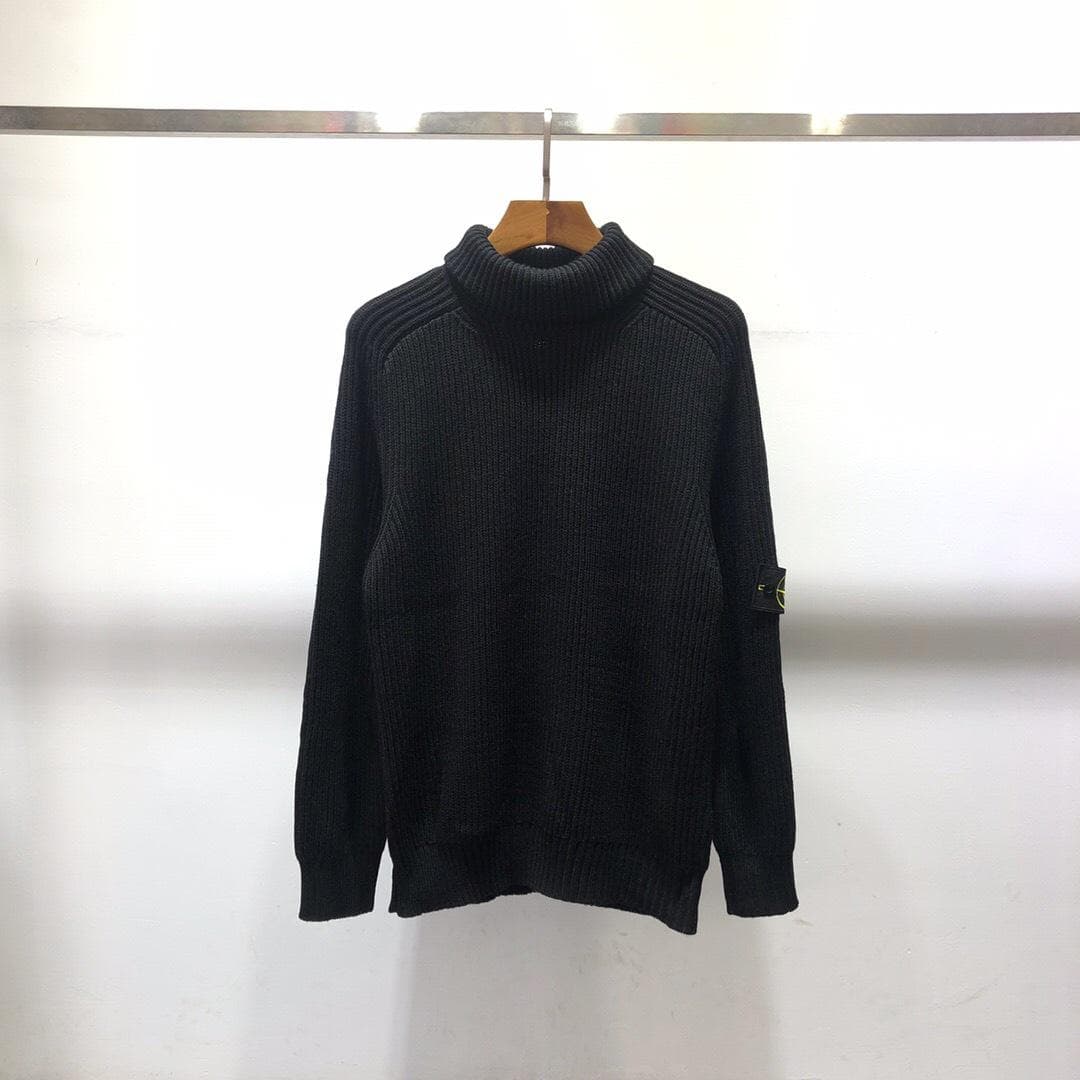 Cross-Border Stone Island Round Neck Unisex Pullover Sweater - European & American Trendy Style M