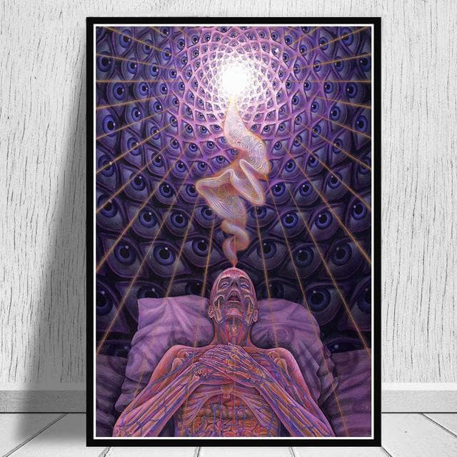 Alex Grey Psychedelic Trippy Tree Life PicturesWall Art Canvas Prints Painting Bedroom Abstract Poster Modern Home Decoration 40X60cm Unframed