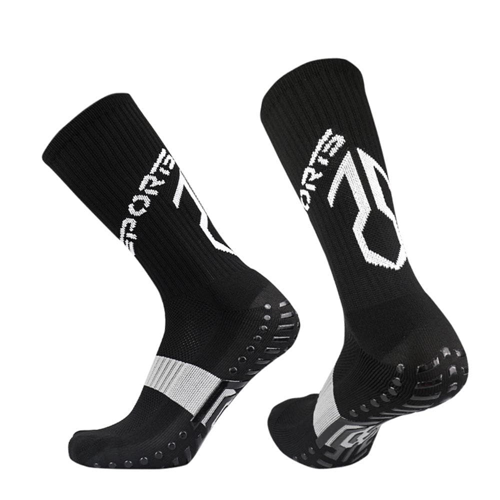 Football Socks Running Socks Anti Slip With Rubber Pad Athletic Compression Socks For Men / Women black