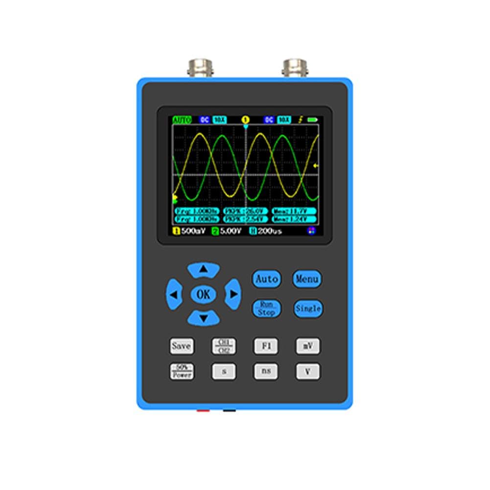 DSO2512G 120M Bandwidth Portable Handheld Dual Channel Oscilloscope 2.8 Inch Display 10mV Minimum multicolour