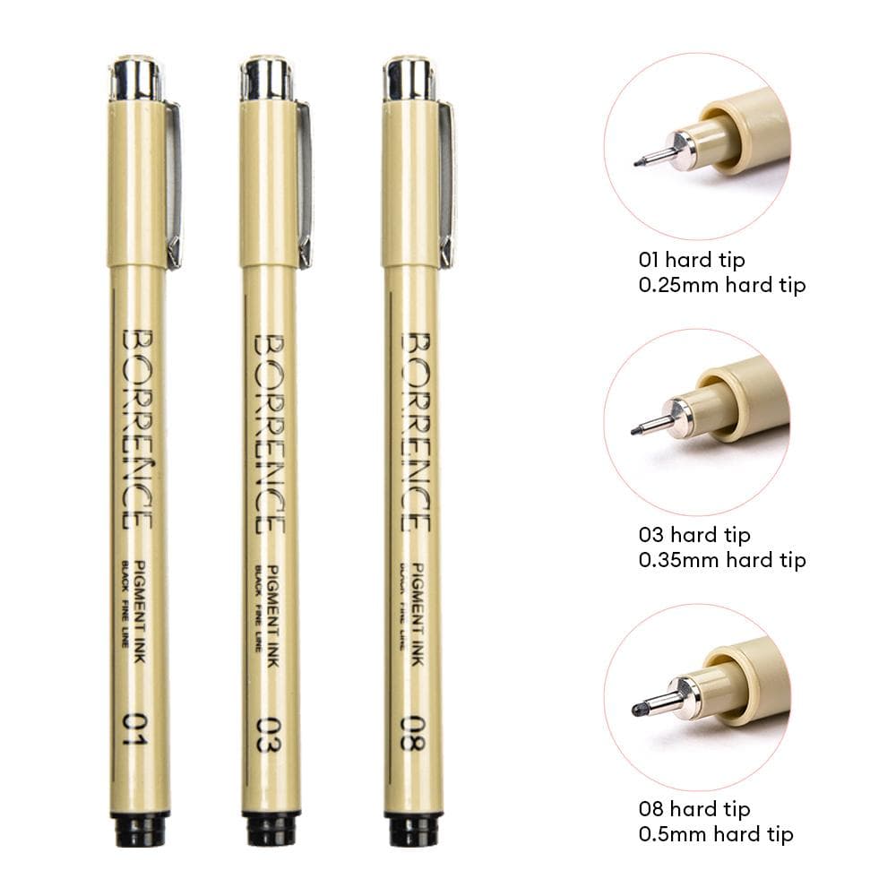 Tip Pigment Liner Micron Ink Marker Pen for Manga Draw Sketching Needle Pen Hook Line Pen Sketch Stationery Set Art Supplies