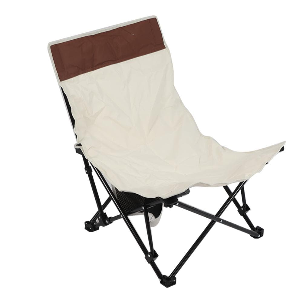 Beach Chair Multifunctional Comfortable Support Lightweight Portable Folding Reclining Back Beach beige