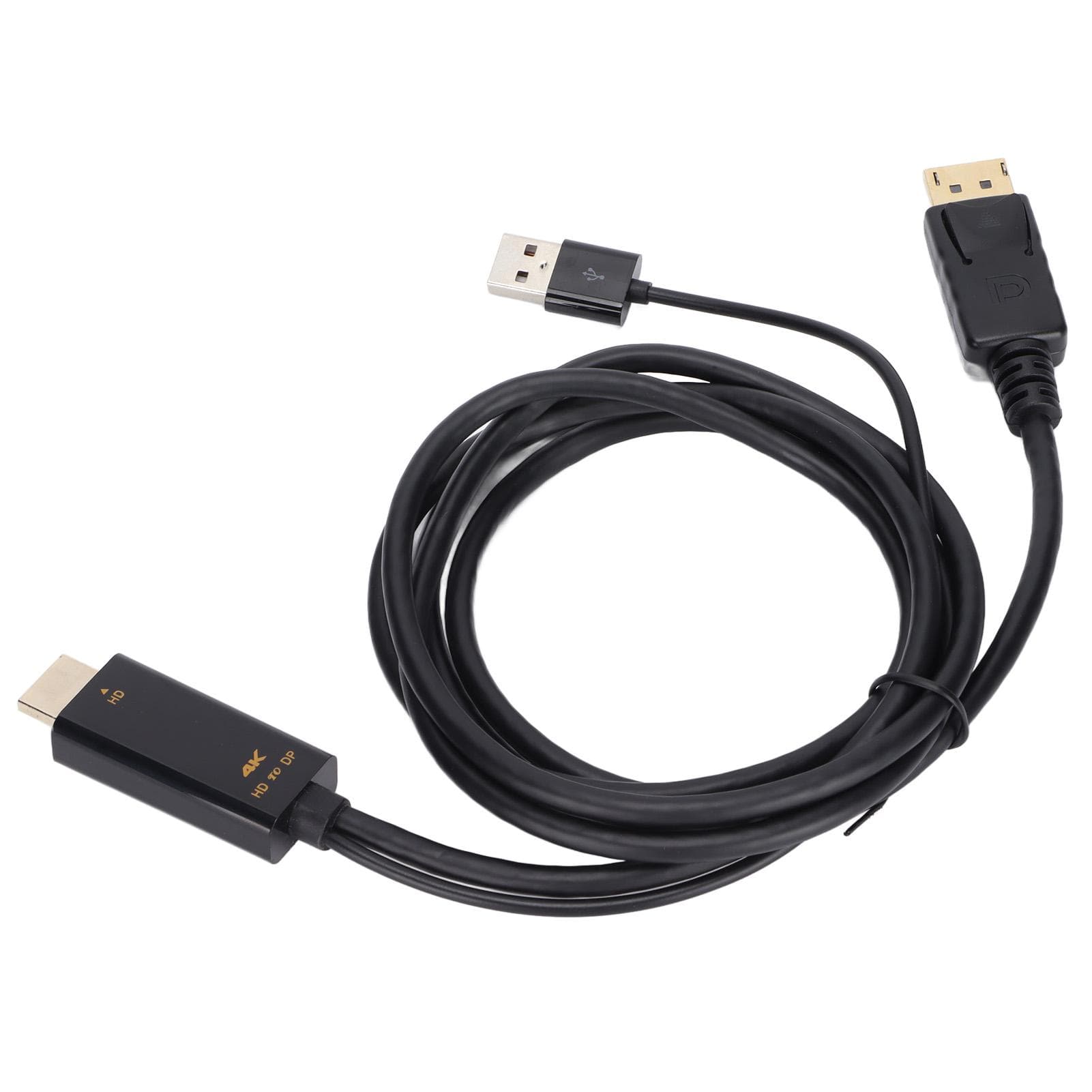 HD Multimedia Interface to Displayport Converter Cable 4K Male to Female Extension Adapter Cord for