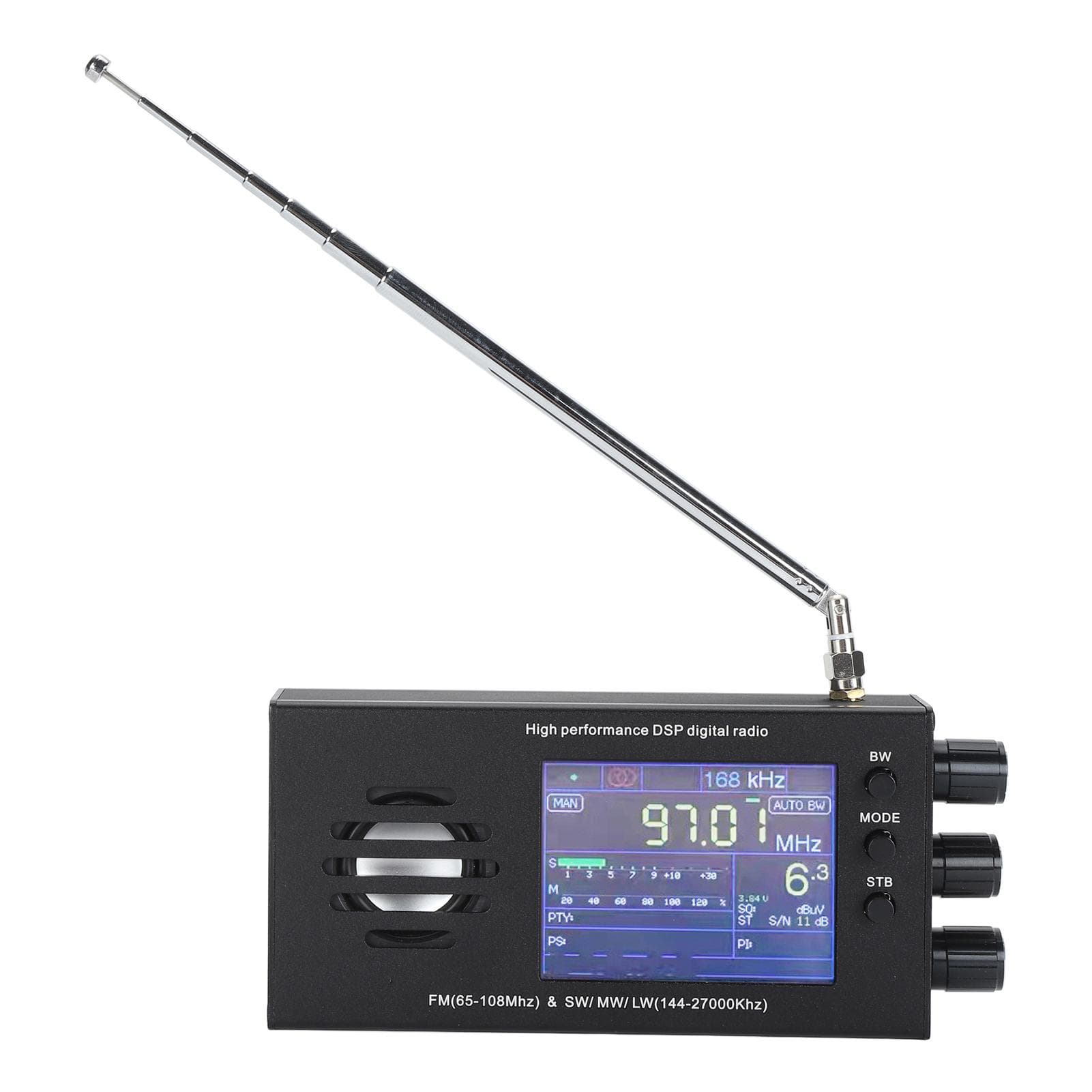 TEF86 DSP Digital Radio Professional 65‑108MHz FM 144‑27000KHz SW MW LW 3.2 Inch LCD DSP Radio