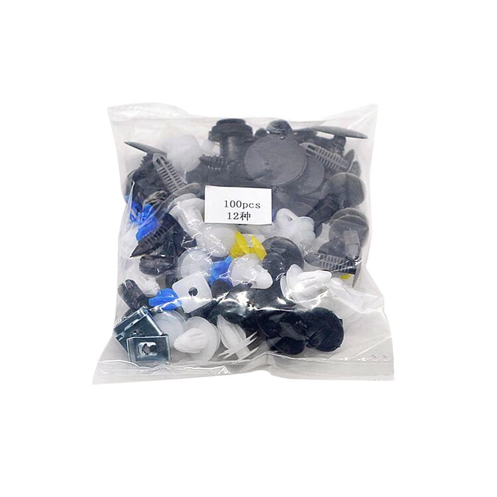 100Pcs Universal Car Fastener Clips Auto Rivet Bumper Clip Panel Fender Liner Car Accessories 100