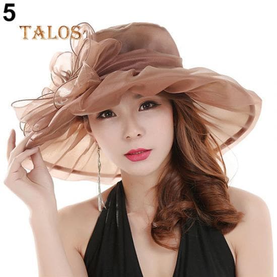 Women's Fashion Summer Church British Tea Party Wedding Hat Girls Hats coffee